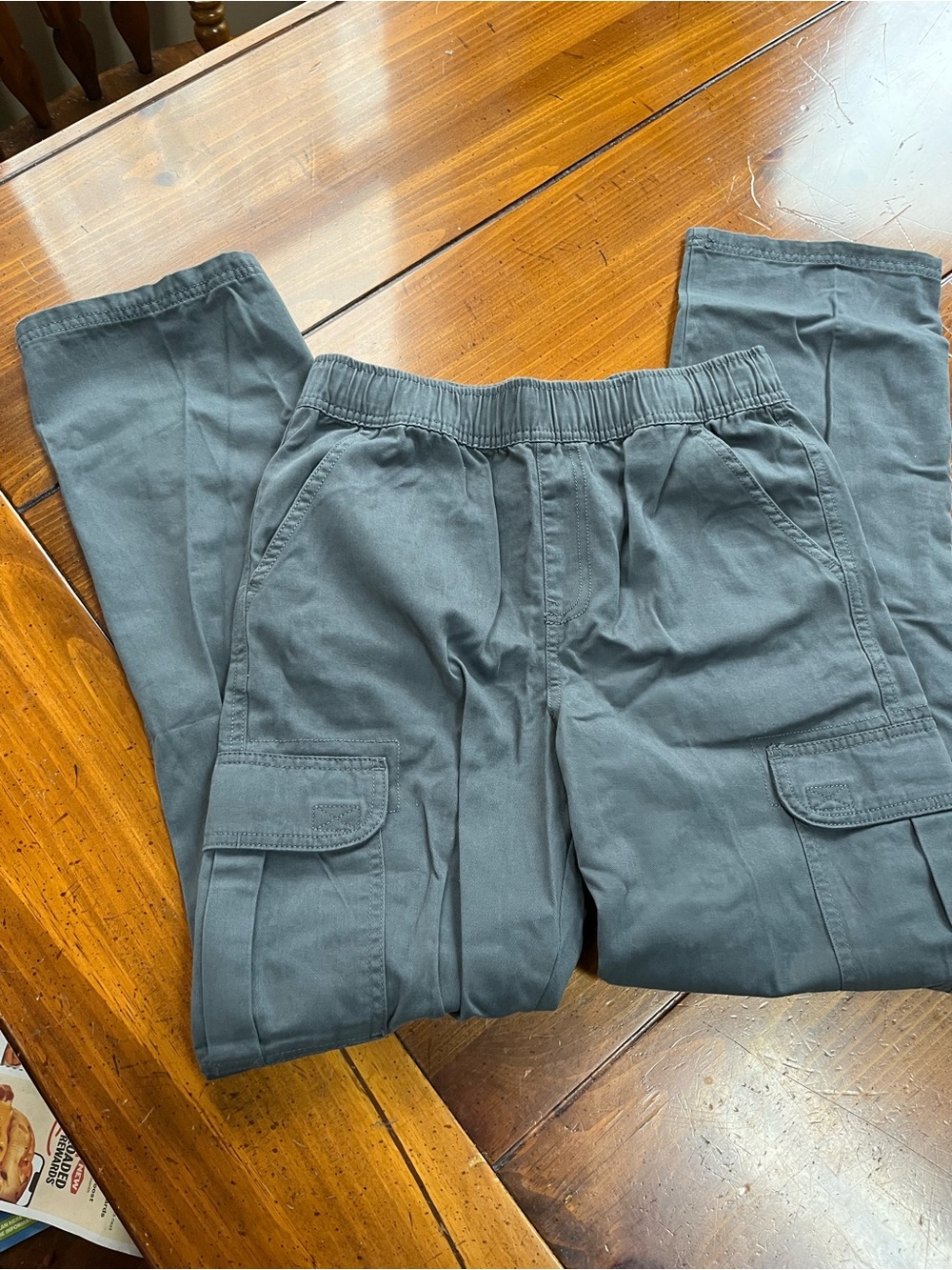 The Children's Place Boys Cargo Pants Size 14 Navy Pull On Elastic Waist NWOT